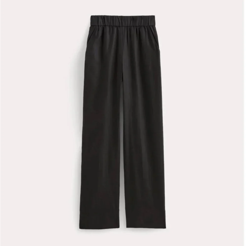 Everlane Easy Pants in Black Linen Size smail - Picture 1 of 6